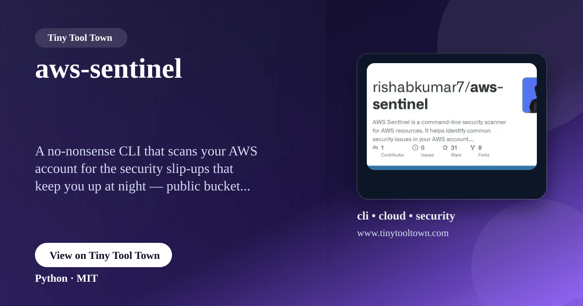 aws-sentinel - AWS Sentinel is a powerful command-line security sca...