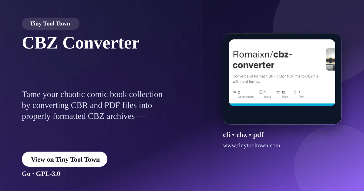 CBZ Converter - Convert and format CBR / CBZ / PDF file to CBZ file...