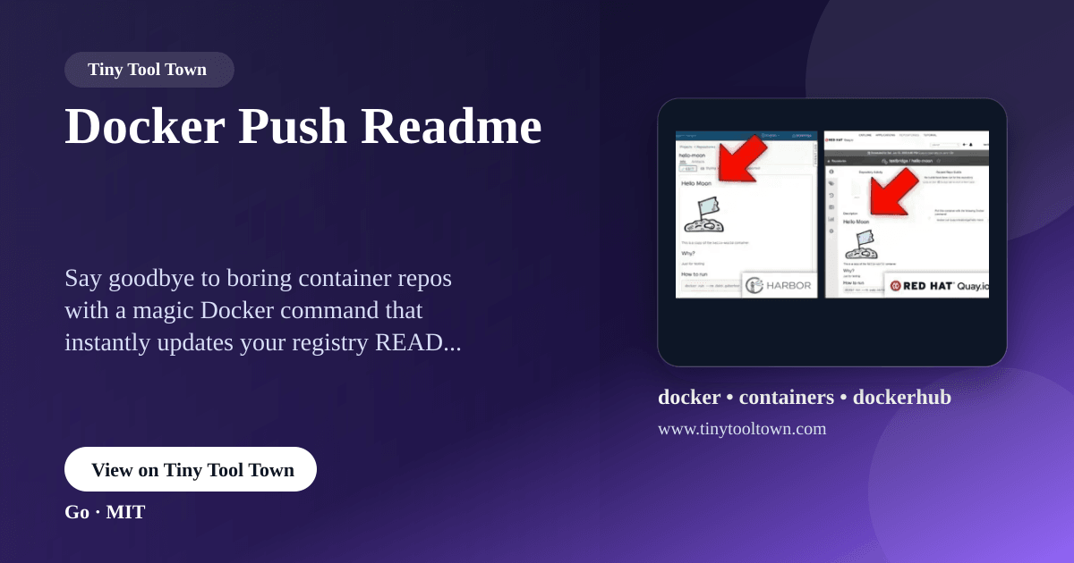 Docker Push Readme - A Docker CLI plugin to update container repo d...