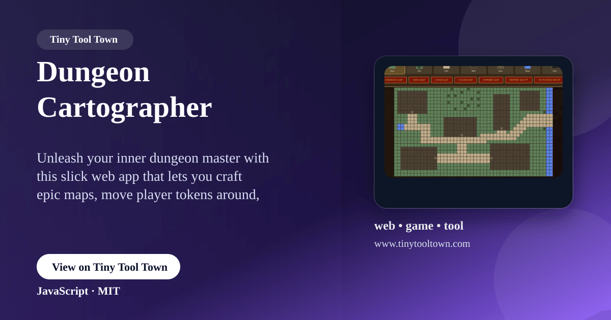 Dungeon Cartographer - A web-based dungeon mapping tool for tableto...