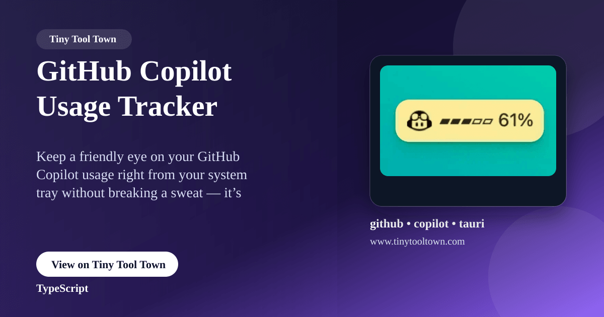 GitHub Copilot Usage Tracker - Monitor your GitHub Copilot usage fr...