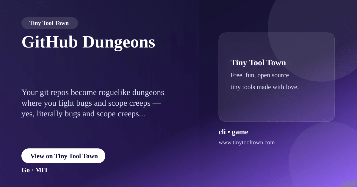 GitHub Dungeons - A procedurally generated roguelike dungeon crawle...