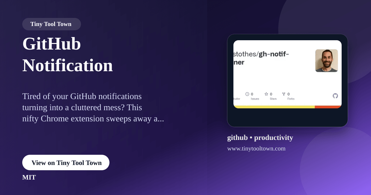 GitHub Notification Cleaner - Cleans stale notifications for PRs an...
