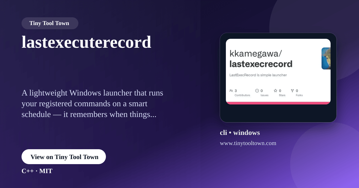 Record Launcher lastexecuterecord - It is a simple launcher, run multiple tasks at...