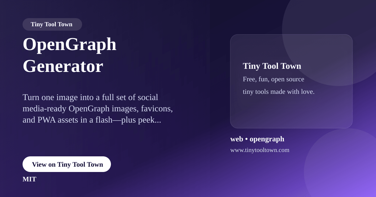 OpenGraph Generator - Quickly generate OpenGraph compatible images...