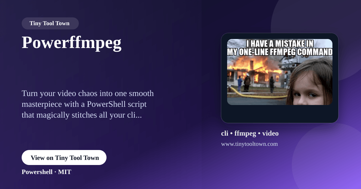 Powerffmpeg - A PowerShell script that combines all the videos in a...