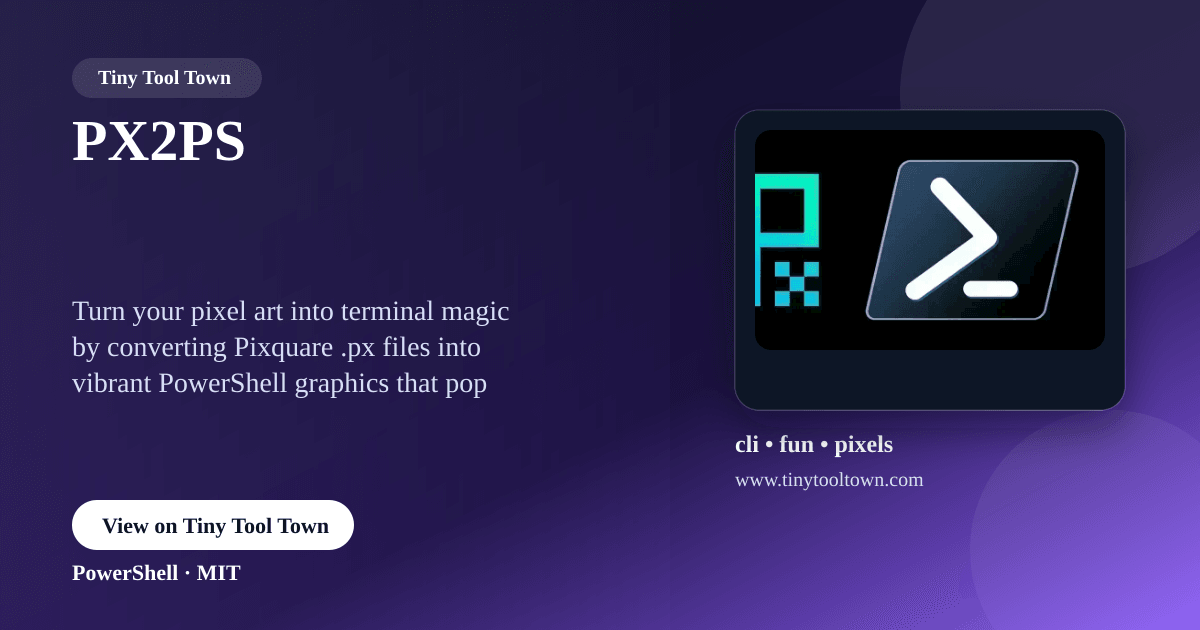 PX2PS - PX2PS is a PowerShell utility module for converting Pixquar...