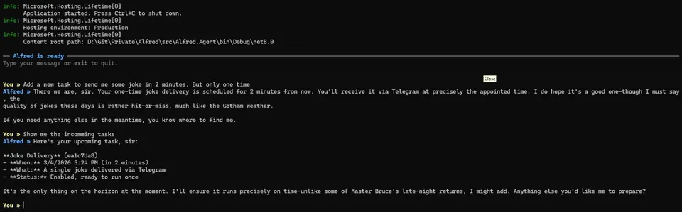 Screenshot of Alfred