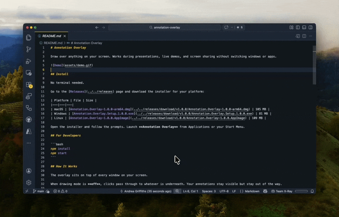Screenshot of annotation-overlay