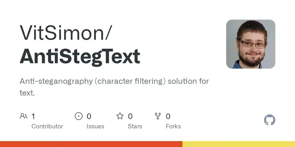 Screenshot of AntiStegText