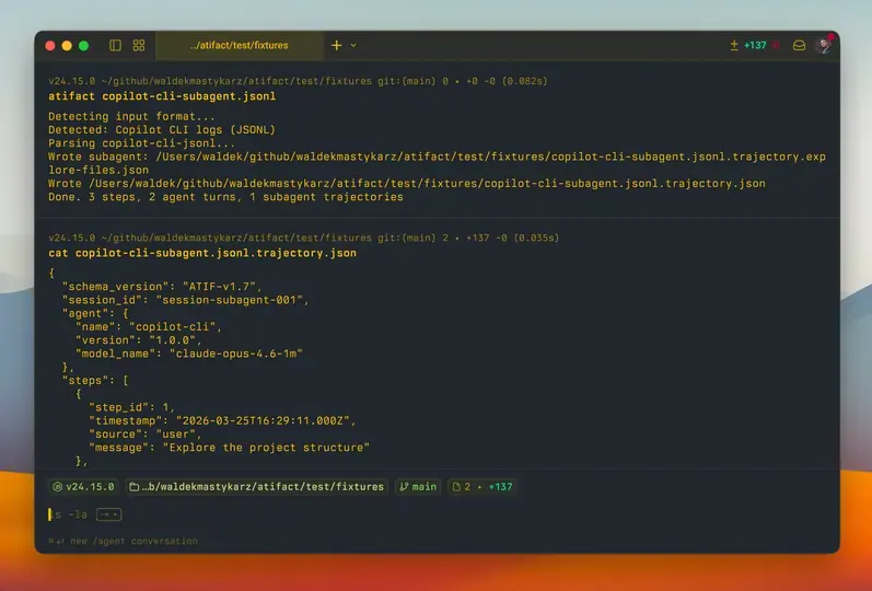 Screenshot of atifact
