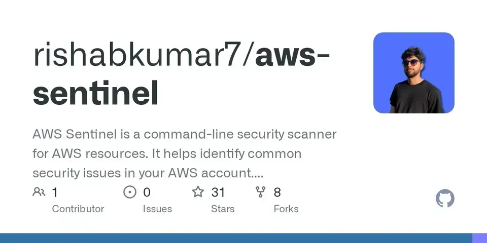 Screenshot of aws-sentinel