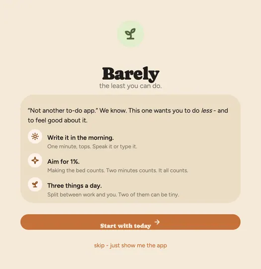 Screenshot of Barely