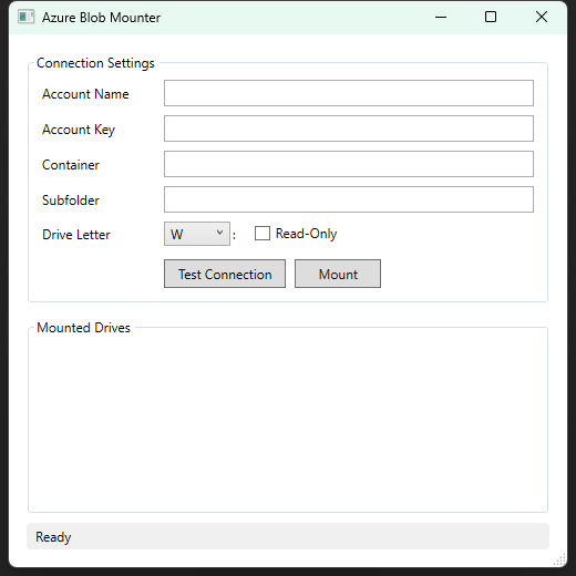 Screenshot of BlobMounter