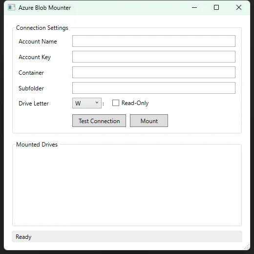 Screenshot of BlobMounter