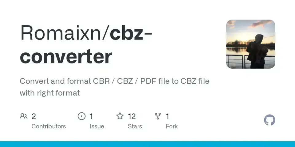 Screenshot of CBZ Converter