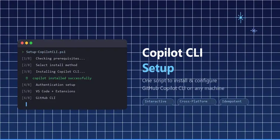 Screenshot of Copilot CLI Setup