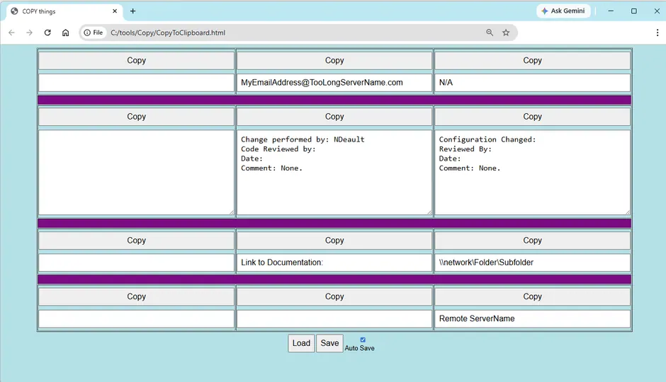 Screenshot of CopyToClipboard