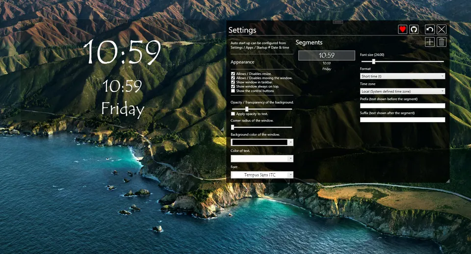 Screenshot of Date & Time
