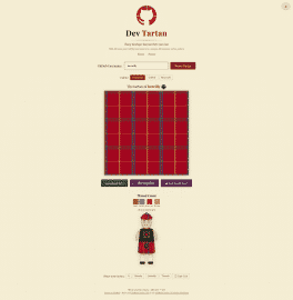 Screenshot of Dev Tartan + Bagpipe Ballad Generator