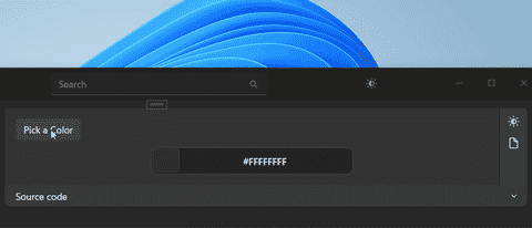 Screenshot of DevWinUI