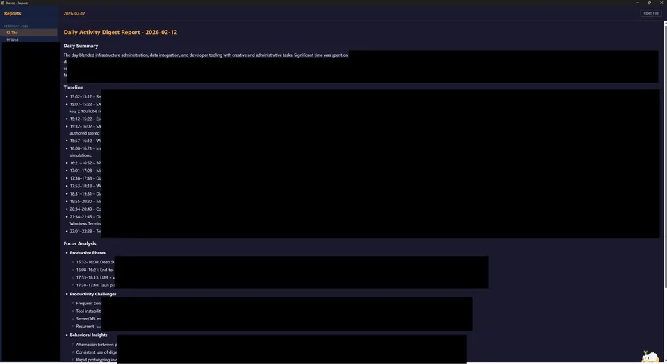 Screenshot of Diaroo