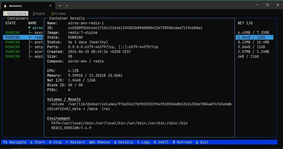 Screenshot of dockerino