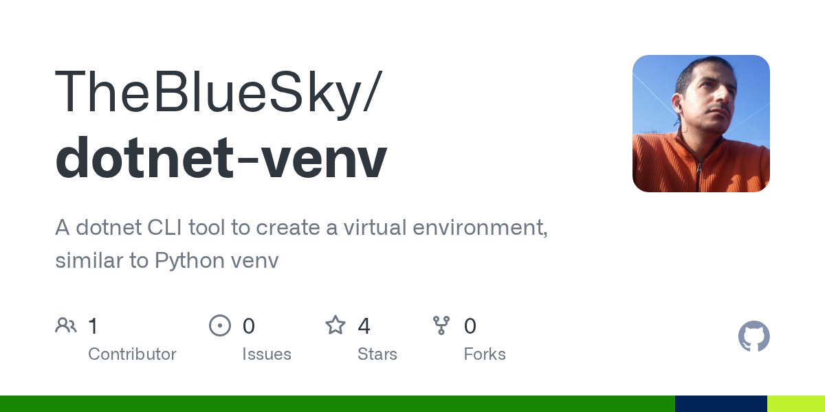 Screenshot of dotnet-venv