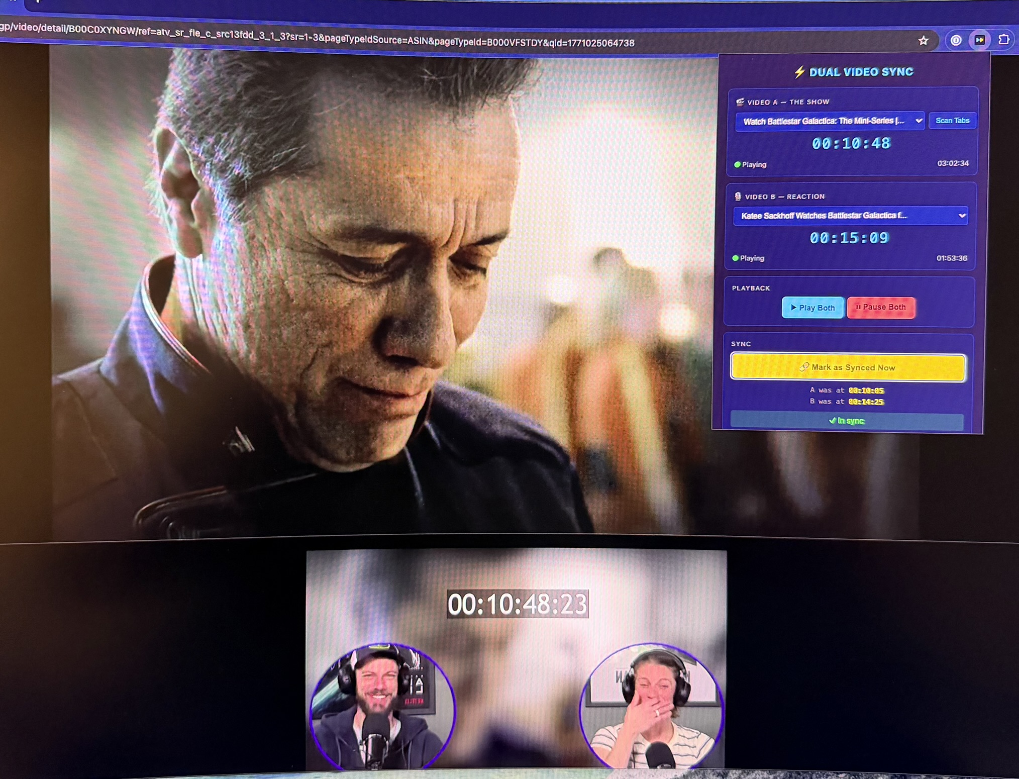 Screenshot of Dual Video Sync