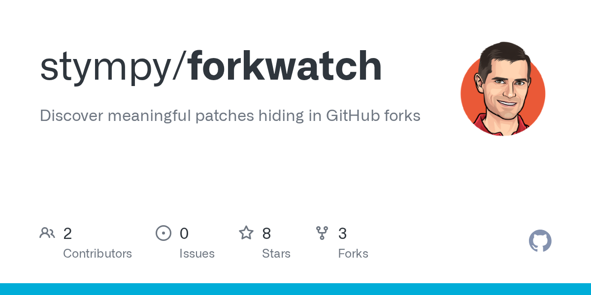 Screenshot of forkwatch