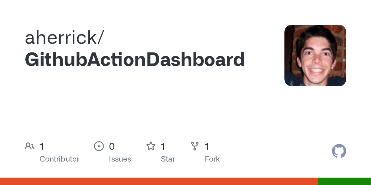 Screenshot of GitHub Action Dashboard