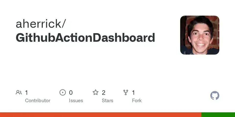 Screenshot of GitHub Action Dashboard