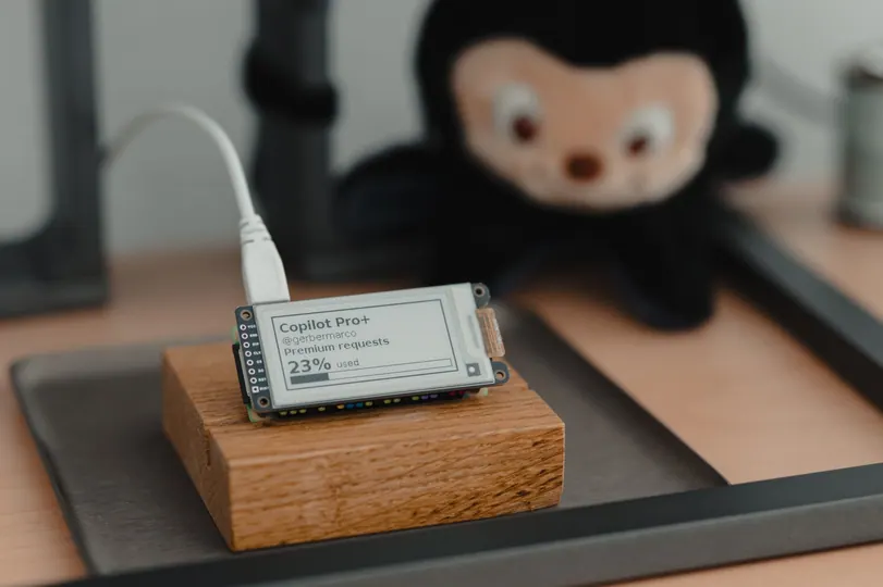 Screenshot of GitHub Copilot Usage Display