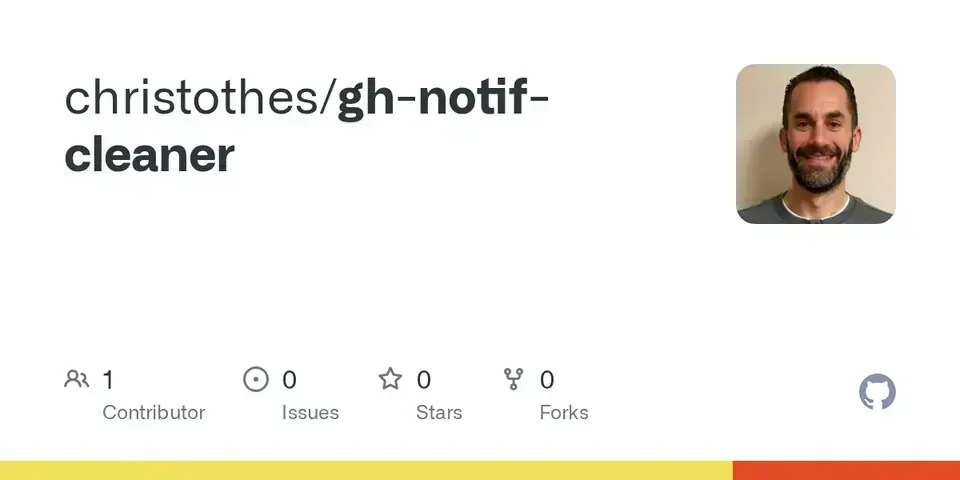 Screenshot of GitHub Notification Cleaner