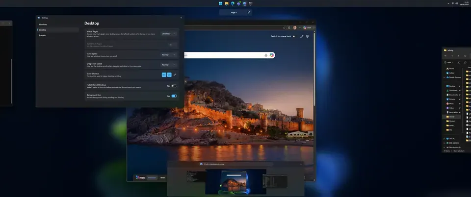 Screenshot of Infinity Desktop