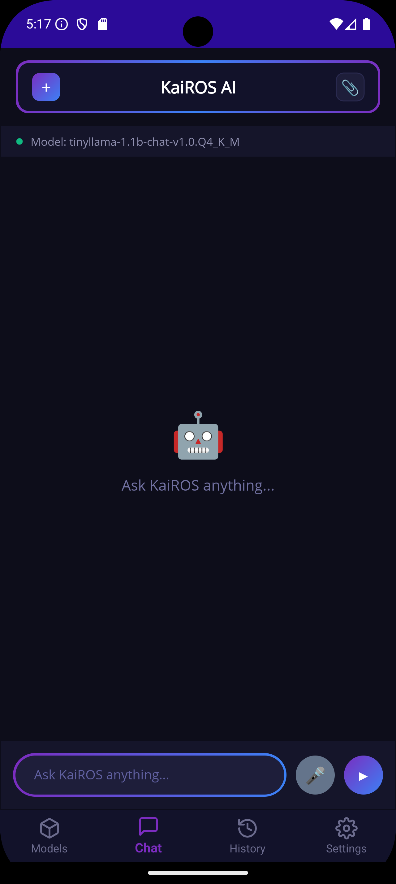 Screenshot of KaiROS AI