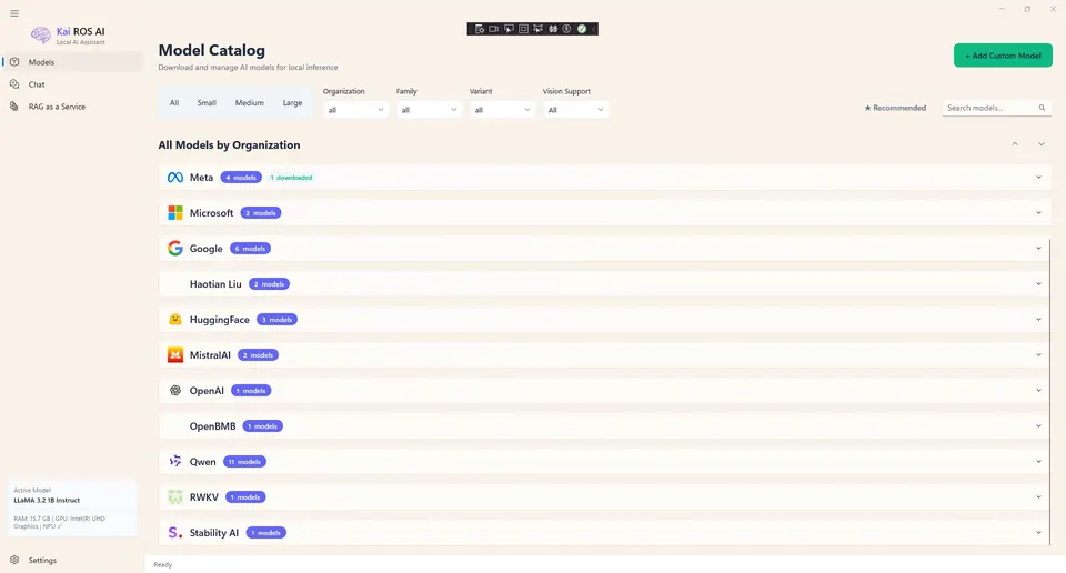 Screenshot of KaiROS AI