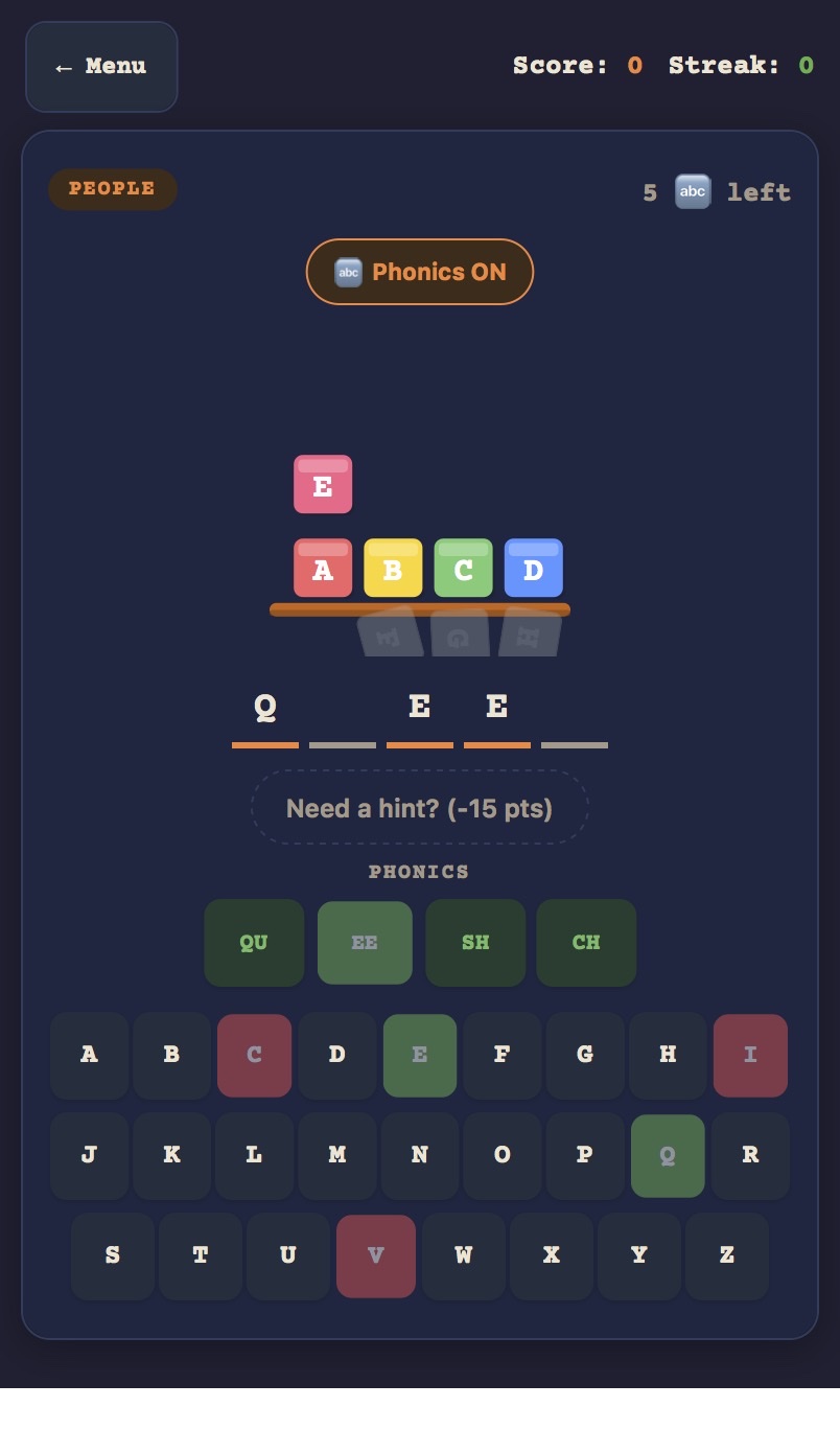 Screenshot of Last Letter