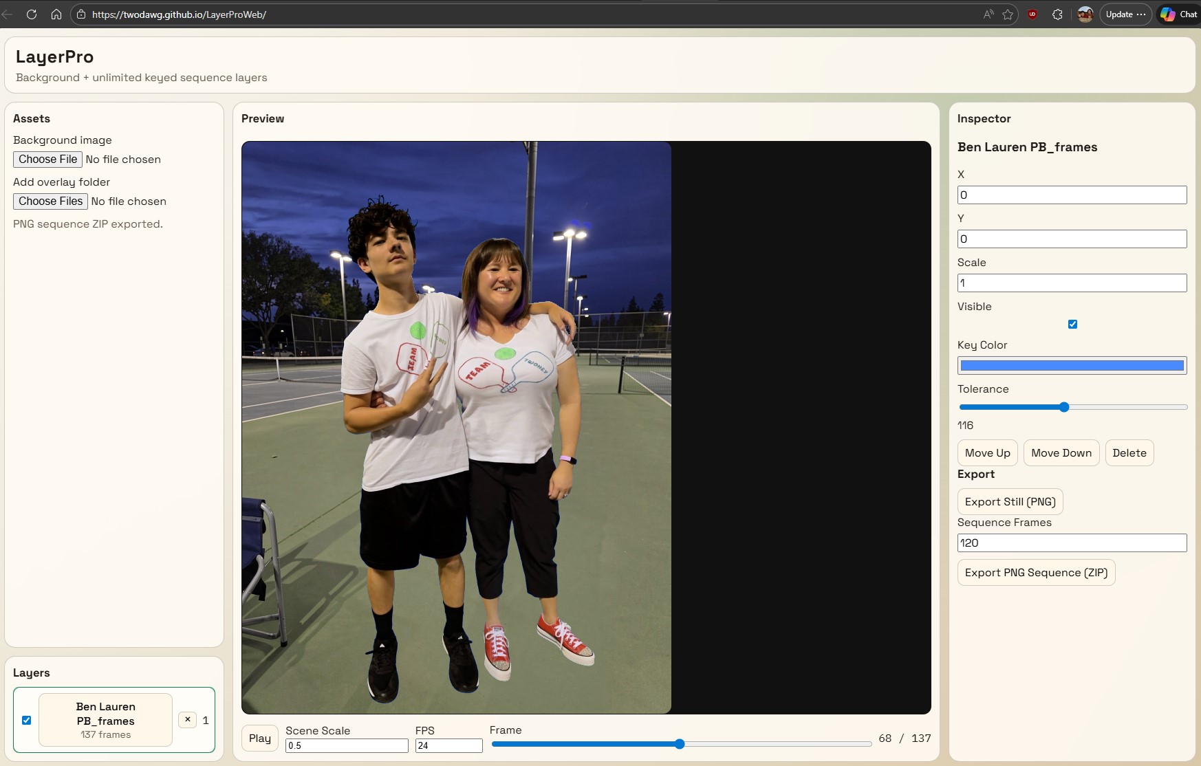 Screenshot of LayreProWeb