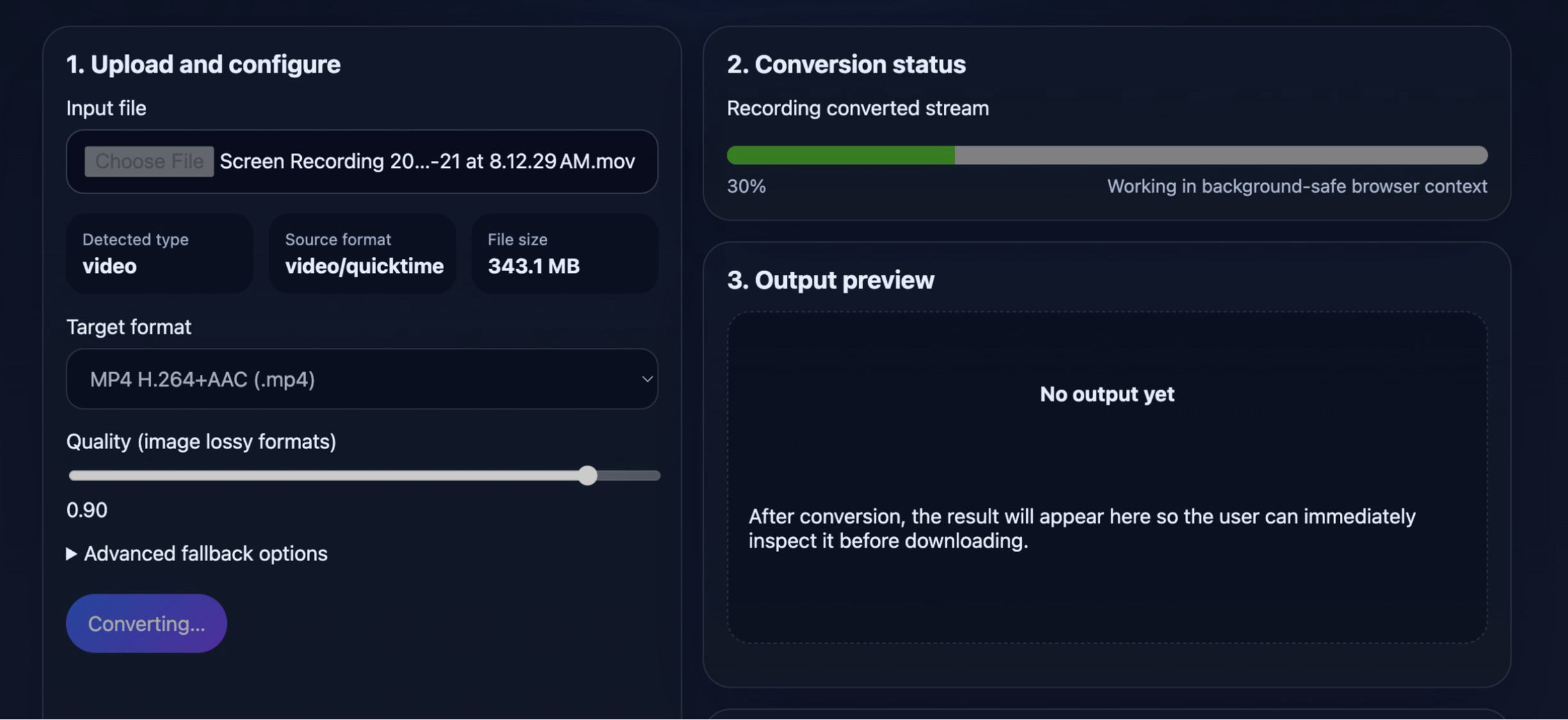 Screenshot of LocalMorph