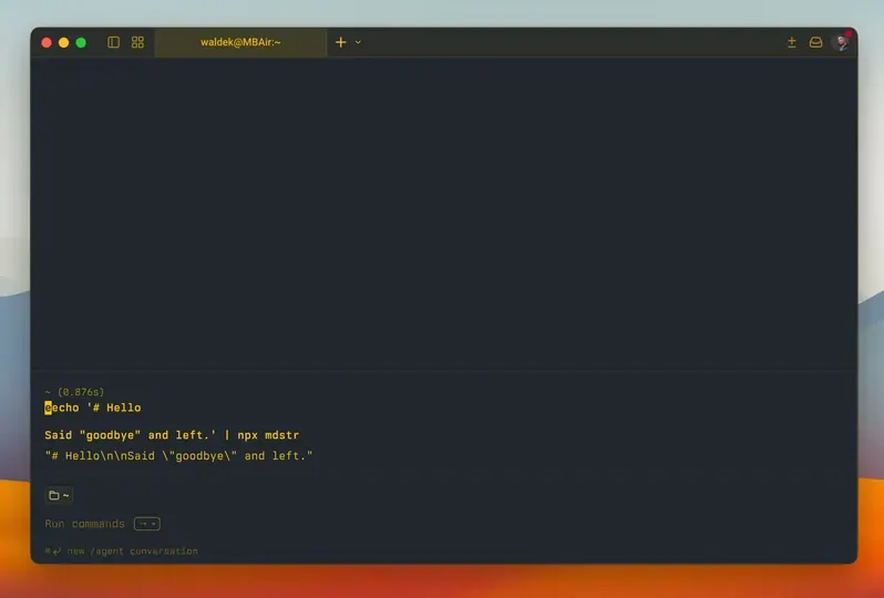 Screenshot of mdstr