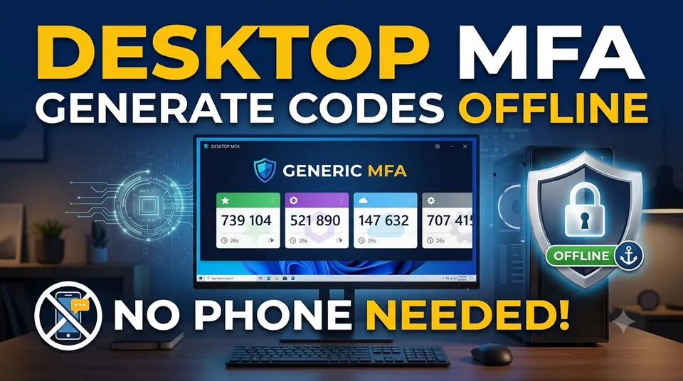 Screenshot of mfa-windows-offline-authenticator-app