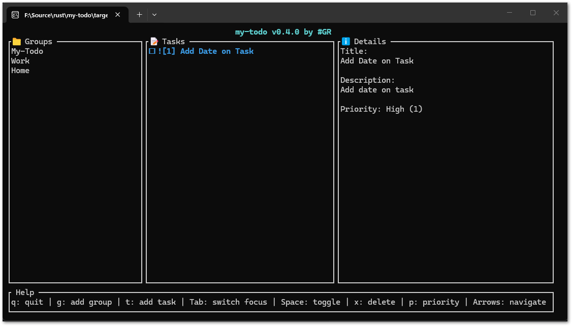 Screenshot of my-todo