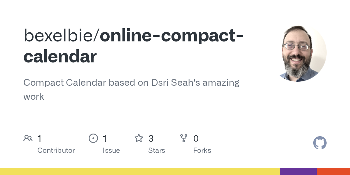 Screenshot of Online Compact Calendar