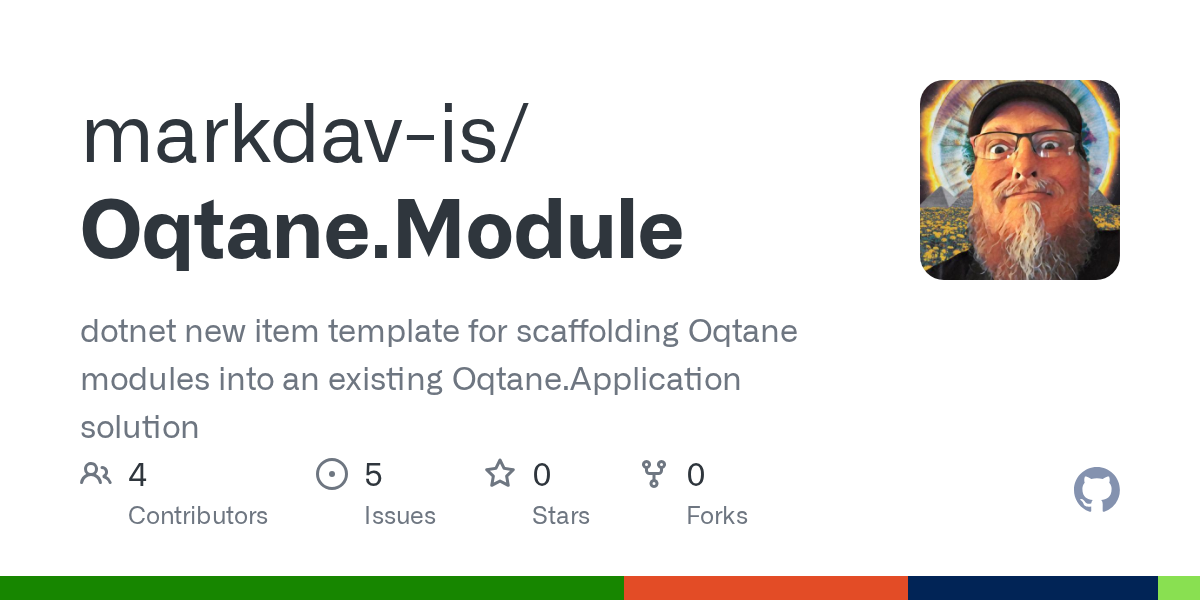 Screenshot of Oqtane Module Template