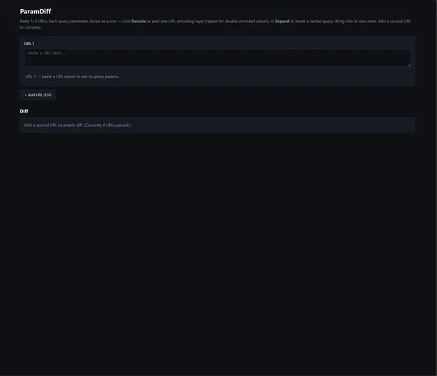 Screenshot of ParamDiff