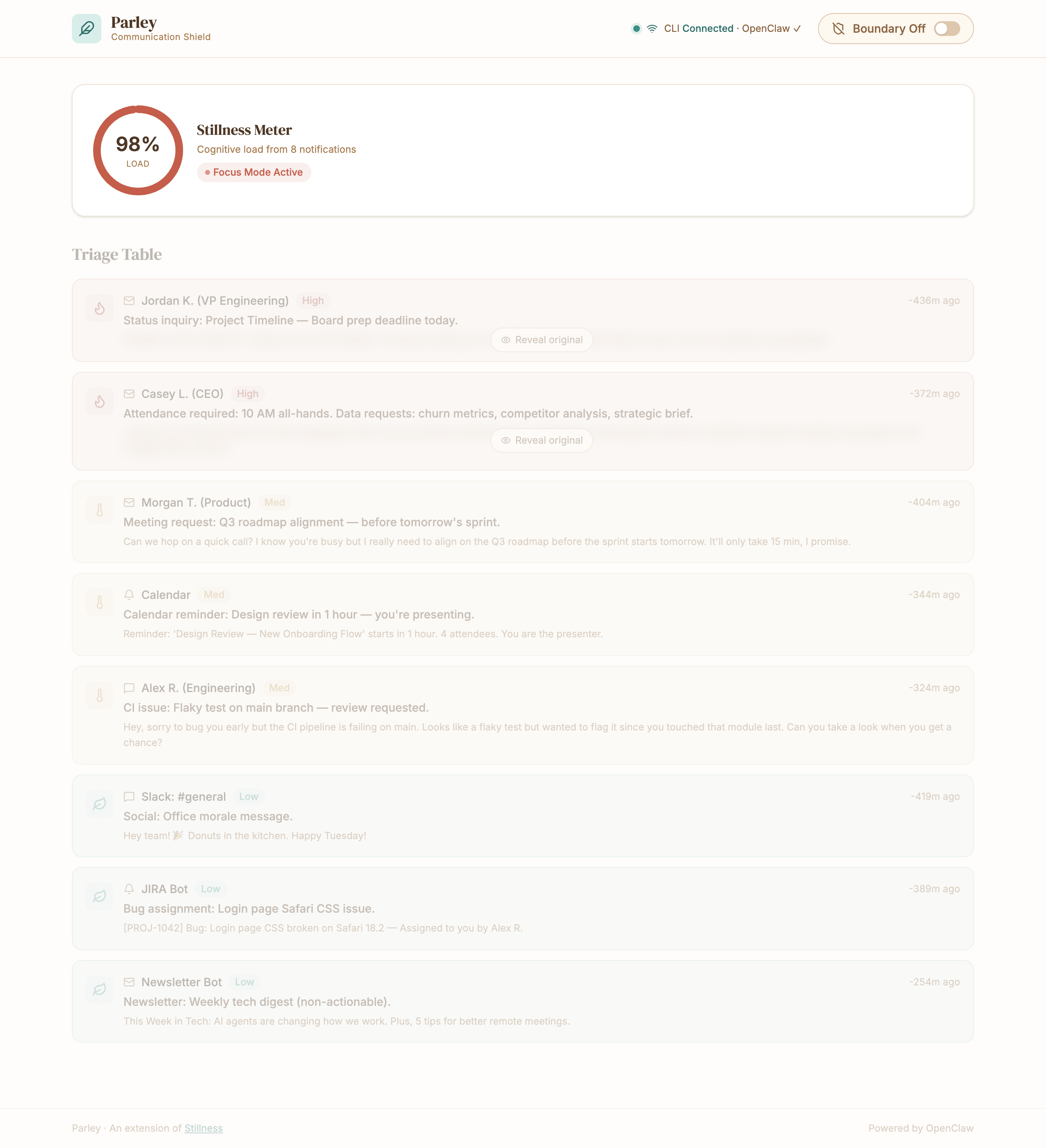 Screenshot of Parley 🪶