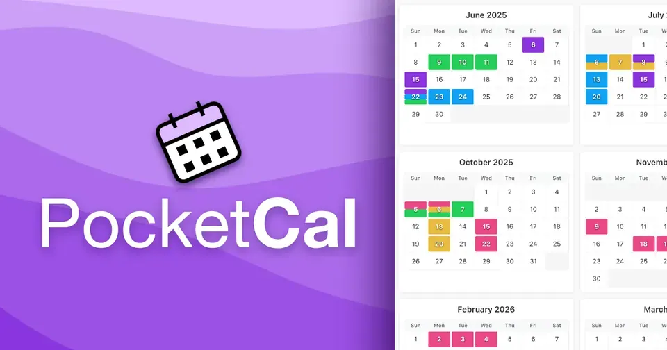Screenshot of PocketCal