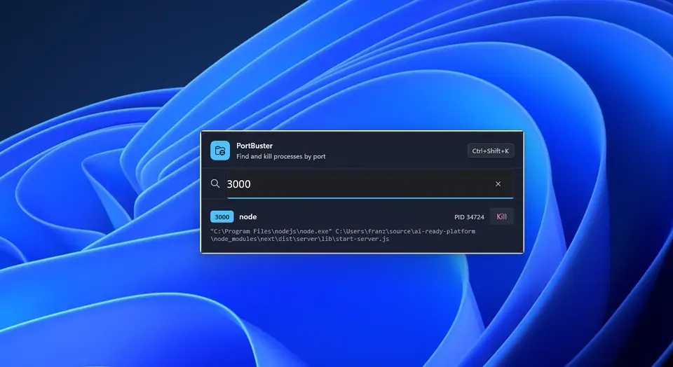 Screenshot of PortBuster