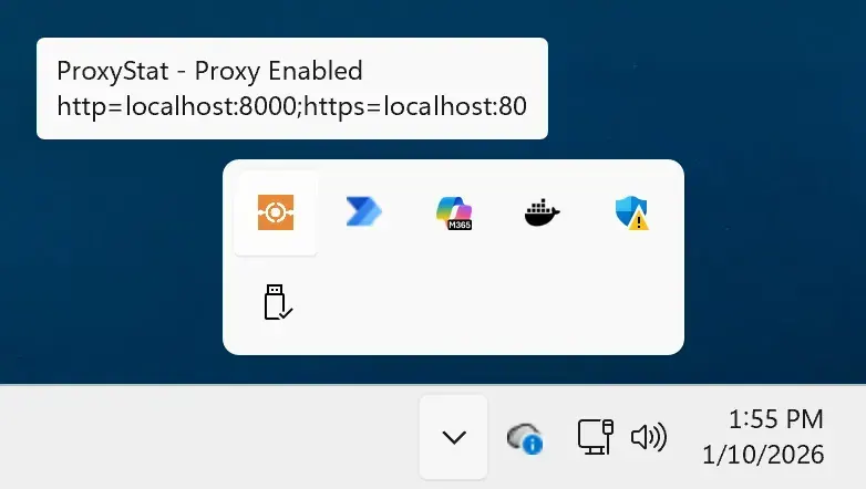 Screenshot of ProxyStat for Windows